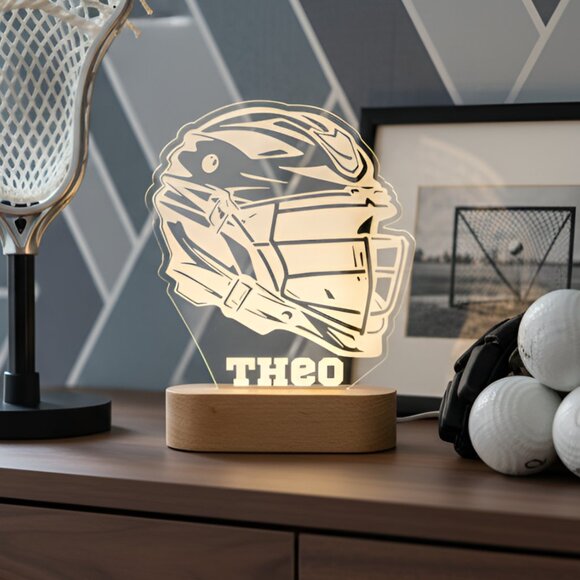 Personalized Lacrosse Night Light – Custom LED Lamp for Players - Picture 8 of 8